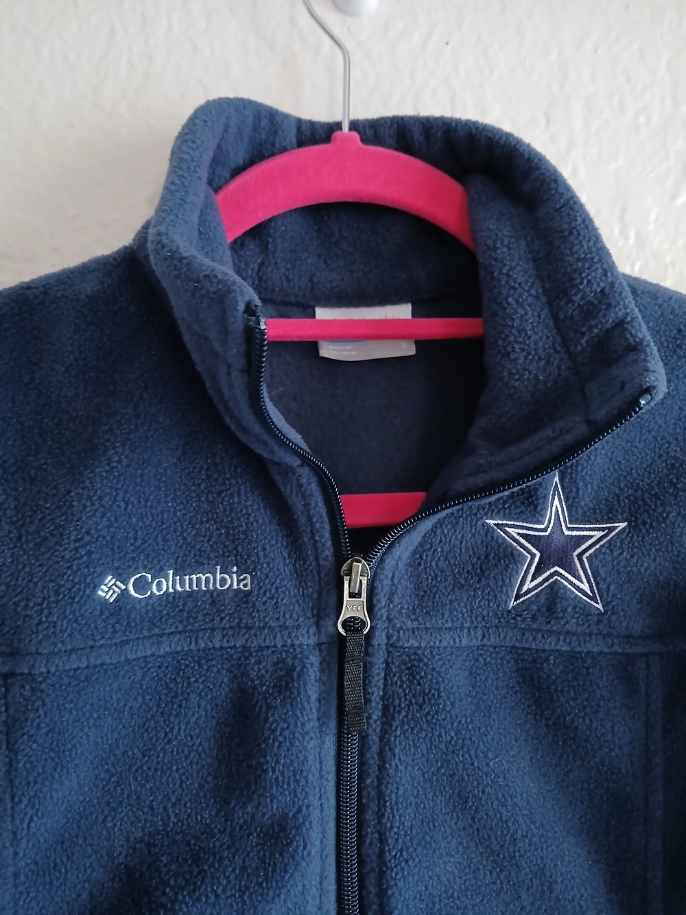 Columbia Youth Dallas Cowboys Navy Flanker Full-Zip Jacket Small